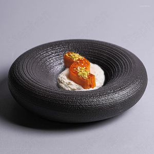 Plates French Frosted Double Dessert Plate European Modern Western Restaurant El Molecular Cuisine Tableware Ceramic Dinner