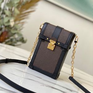 Karşı Kalite Tasarımcı Crossbody Bag Lüks Omuz Çantası 11cm Gerçek Deri Cep Telefon Çantası Yüksek İmitasyon Çantası Kutu ZL115