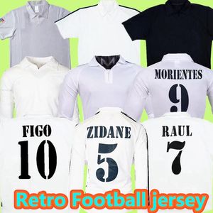 2001 2002 2003 Zidane Centenary Home Soccer Jersey Figo Hierro Ronaldo Raul Guti.h Real Makelele R Carlos Madrids Classic Retro Vintage Football Shirt