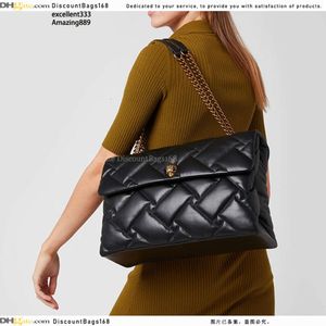 Kurt Geiger London Kensington Designer Bag Treasure-G TOP ROMPER BAG METAL ZNAK SERCE Złoty łańcuch Messenger Miękka skórzana torebki