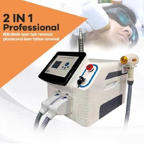 2 в 1 Picosecond Laser Diode Laser 755NM 808NM 1064 -нм Снятие волос Picolaser Ndyag Tatoo Machine