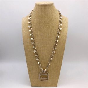 Designer C Choker Perlen Halsketten Frauen Luxus Ketten Anhänger Halskette Luxus Perle Retro Schmuck Geschenke CCity Frau Pullover Kette 6238