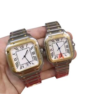 Mens Watch Size 39mm 35mm Square 904L Stainless Steel Strap Automatic Mechanical Movement Water Resistant Ladies Watch