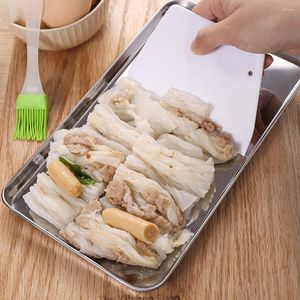 Flatware Sets Steamer Stainless Steel Rectangular Sausage Banquet Toaster Steaming Pp Baking Plate