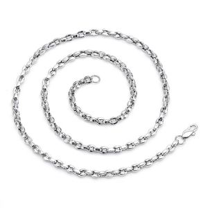 Solid Coffee Beans Link Chain Necklace Stainless Steel Jewelry Silver Color For Mens Women 5mm 24inch Fashion Gifts Perfect Gift for Christmas
