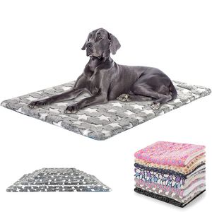 kennels pens Fleece Dog Blanket Machine Washable Pet Bed Mat Soft and Warm Cat Cage Sleep for Kennel Crate Cushion Large Dogs 231124