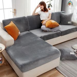 Coprisedie Copridivano elastico Copridivano minimalista moderno in peluche semi avvolto Cuscino per divano a forma di L