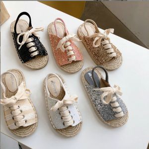 Sneakers 2023 kids girls summer sequins sandals good quality fashion 2533 E423 230424