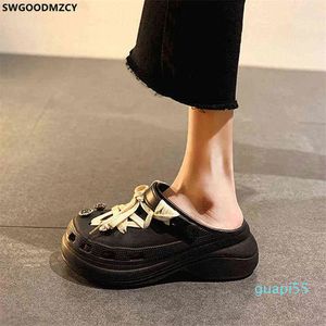 صندل البغال أحذية النساء منصة النعال الصيف 2023 السيدات شرائح مصممة امرأة Zapatos Mujer 220623