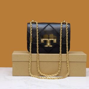 여자 디자이너 가방 진짜 가죽 다이아몬드 격자 조절 가능한 금속 체인 스트랩 크로스 바디 백