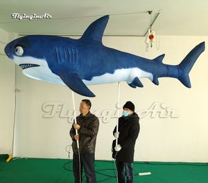 Marionetta gonfiabile ambulante gigante all'aperto dello squalo 3.5m Pallone dell'animale marino del fumetto di esplosione per la decorazione di evento di parata