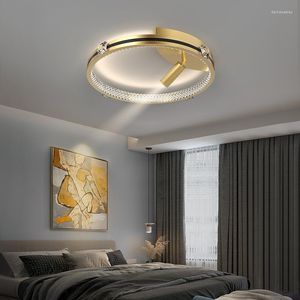 Lampadari ODYSEN Lampada da soffitto creativa per camera da letto Lampadario moderno con faretto Apparecchio di illuminazione per interni con decorazione rotonda in cristallo