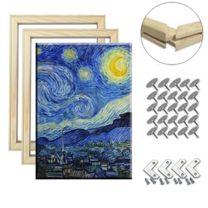 Objetos decorativos Figuras 70x100 60x90 Marco de barras de madera para pinturas en lienzo Tamaño grande Po Kit DIY Pintura de diamante Imagen de pared 231123