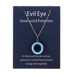 1PC Blue Glass Evil Eye Pendants Halsband för kvinnor Män Turkiet Lucky Necklace Choker smycken Tillbehör9432575