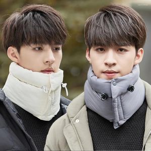 Scarves Winter Ultralight Down Cotton Warm Ring Scarf Windproof Neck Warmer Collar Unisex Outdoor Thermal Skating Hiking Skiing