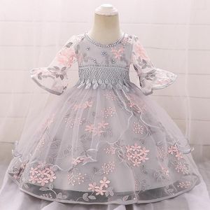 Girl Dresses Christmas Born Clothes Baby Dress Long Sleeve 1st Birthday For Kids Frock Party Princess Baptism 0-24 Month Vestidos