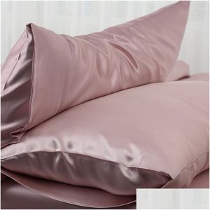 Pillow Case Pillow Case Pillowcase Silk Er Silky Satin Hair Beauty Comfortable Home Decor Wholesale Drop Delivery Home Garden Home Tex Dhlux