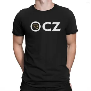 Men's T Shirts CZ Pistol For Men Cotton Novelty T-Shirts Round Collar Smith Cool Wesson Tees Short Sleeve Tops Summer