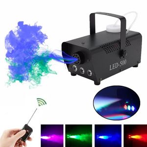 500W Wireless Control LED Fog Smoke Machine Remote RGB Color Smoke Ejector LED Professional DJ Party Stage Light224i