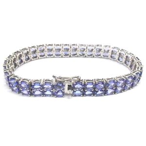 Very Attractive Party Wear Handmade Light Weight Genuine Tanzanite Gemstone Sterling Sier Bracelets For Ladies