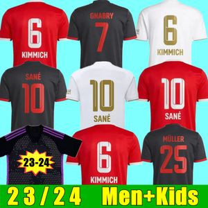 De Mane Soccer Jersey Fans Version 22 23 24 Gravenberch Sane Munich Mazraoui Muller Davies Kimmich Tel Football Shirts Men Kid Kit Coman retro jerseys 94 95 96 97 98 99 01