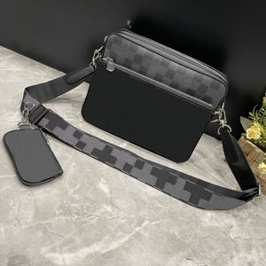 Geprägte Umhängetasche 3-teilig TRIO und DUO Fashion Bags Herren dreiteilige Umhängetasche kleine Briefträgertasche Element für trendiges Interesse Messenger Bag