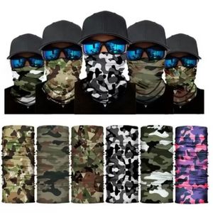 Bezszwowy szalik Magic Scarf Camo Half Face Mask Bandana Scyk cieplejszy opaska na głowę Maska jazdy na rowerach CPA4459 BB0424