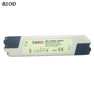 SANPU PC60-W1V12 LED Fonte de alimentação 12V 60W Transformador max 5A Driver White Plastic Shell IP44 para LEDs internos Lamps285i