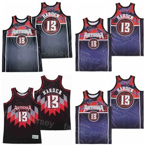 Artesia James Harden Jersey 13 High School Basketball Moive College for Sport Fans Embroidery and Sewing Hiphop Pullover University Black Navy Blue Team Retro