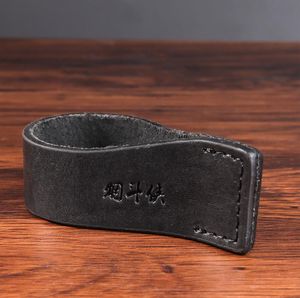 Fumando tubos de couro porta -cano de couro portátil tubo dobrável Visor de acessórios para rack