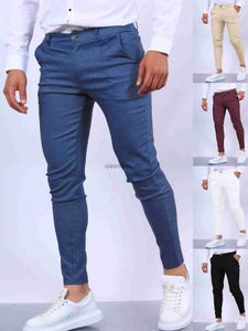 Men's Pants Solid Color Fashion Men's Pants Europe and the United States England Wind Calf Pants Four Seasons Comfortable Casual Formal PantL231124