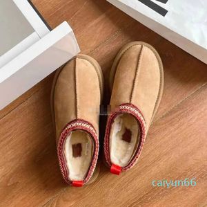 Boots Slip-on Shoes Women Men Winter Platform Boot Sheepskin Ultra Mini Ankle Snow Fall Slides Warm Thick Suede Wool Shearling