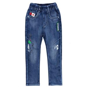 Джинсы 7-12 лет весенние осенние джинсы джинсы джинсы брюки детские мальчики ковбойские джинсы 230424