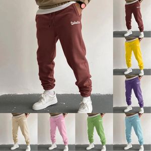 Pantaloni da uomo Uomo Autunno e inverno High Street Moda semplice Tempo libero Sport larghi Allenamento da corsa all'aria aperta Abbigliamento sportivo a gamba larga