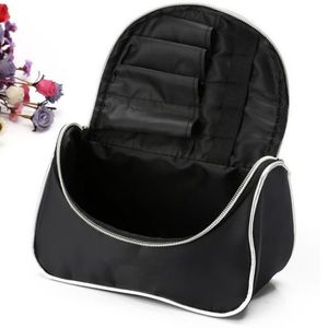 أزياء Women Cosmetic Facs Bag Makeup Bag الشهيرة كلاسيكية حقيبة سفر سوداء سوداء مكياج السيدات Cluch المحافظ