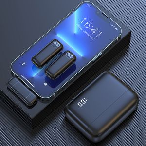 K13 Kablosuz Çift Lavalier Mikrofonlar 2.4G Kablosuz Clipper Microfon Canlı Akış Canlı Yayın Pil Ekranı