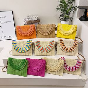 Raffia Beach Bags 여성 패션 꼰 숄더 가방 술집 밀짚 민족 크로스 바디 가방 빈티지 클러치 여름 여행 토트 디자이너 지갑 지갑 BC640