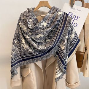 Klassisk designer halsduk kvinnors halsduk kashmir vinter varm halsduk 2024 ny halsduk mode trend fest gåva