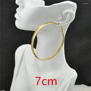 Hoop Earrings For Women Large Circle Gold Silver Plated Fashion Jewelry Wild Exaggerated Personality Style Young Girl