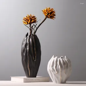 Vase Nordic Style Design Vase Luxury Minimalist Art Floor Chinese Original Funky Flower Pots Vaso Fiori家庭用品
