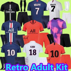 18 19 20 Maglie da calcio classiche retrò Parigi 218 2019 2020 VERRATTI DI MARIA LAVEZZI DRAXLER CAVANI KIMPEMBE MBAPPE T.SILVA DANI ALVES MATUIDI LUCAS maglia da calcio