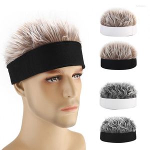 Berets Men Women Golf Baseball Cap z fałszywymi włosami Flair Hair Słońce zabawny oddychający miękki na imprezę na zewnątrz zabawne krótkie perukę retro