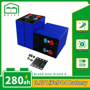 Ny 3.2V LifePO4 280AH Batteriets laddningsbart batteri för elektrisk turneringsbil RV Solcellscooter E-cykel förvaringsgolfbil