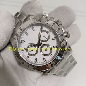 11 Färg Mens Chronograph Watch Men 40mm 116520 White Dial 904L Steel 7750 Movement 116500 Automatisk Chrono Sport 18K Yellow Gold Mechanical Sport Watches