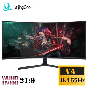 Haijing Cool 34 Inch Monitor 4K 165Hz Wide Display 21:9 VA 144Hz WQHD Desktop LED Gamer Computer Screen Curved DP/3440 1440