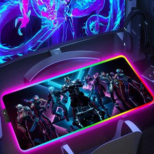 Mouse Pads Wrist Rests Rgb Mouse Pad Pc Accessories FFortnite Cute Mousepad Anime Gaming Backlight Large Gamer Xxl Extended Desk Protector Backlit Mat J230422