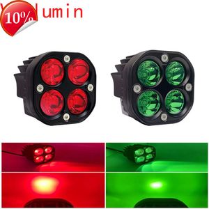 Ny 3-tums 40W bil Motorcykel LED Spotlight Off-Road High Beam Front Bumper Auxiliary Green Red Blue Fog Light Spotlight