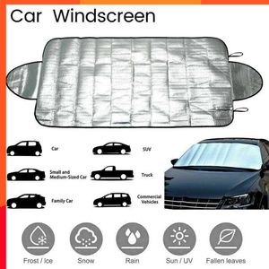 New 1X Car Winter Windscreen Covers Windshield Frost Cover Ice Snow Shield Front Protector Portable Collapsible Exterior Cover Parts