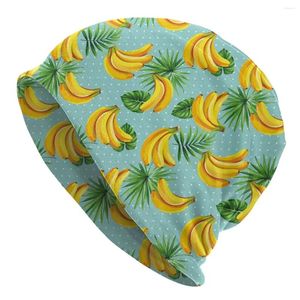 Basker banan sommarfrukter motorhuvhattar hiphop street skallies mössa hatt tropiska blad för män kvinnor stickar varmt