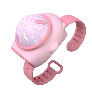 Projector Light Watch Fan USB -Lade -Mini tragbarer Handheld Small Fan Kids Toy Gift Watch Fan für Kinder